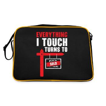 Everything I touch is sold Real estatema - Retro Bag - black/gold - Back
