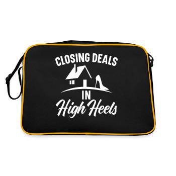 Closing deals in high heels real estate - Retro Bag - black/gold - Back