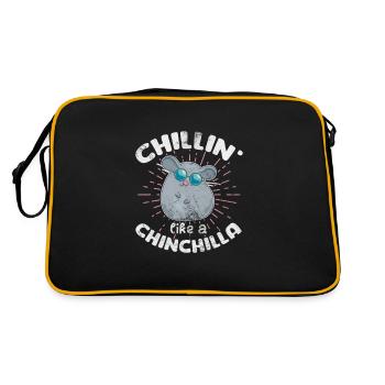 Chinchilla Rodent Pet Rodent Gift - Retro Bag - black/gold - Back