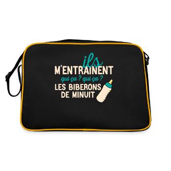 Les joies du biberon de minuit - Sac Retro - noir/or - Dos