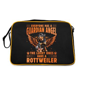 Ange gardien Rottweiler - Sac Retro - noir/or - Dos