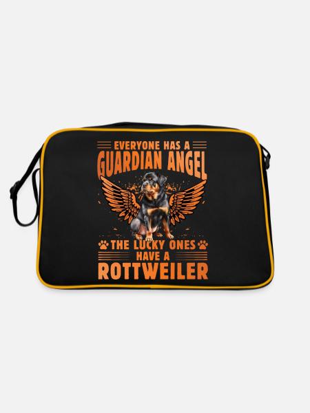 Ange gardien Rottweiler - Sac Retro - noir/or - Dos