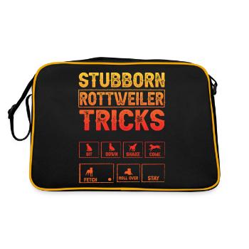 Astuces tenaces de Rottweiler - Sac Retro - noir/or - Dos