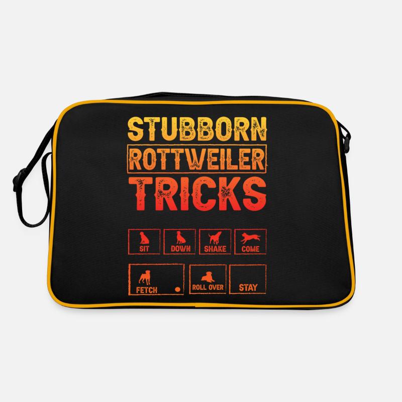 Stubborn Rottweiler Tricks Retro Bag