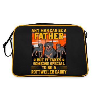 Rottweiler Papa - Sac Retro - noir/or - Dos