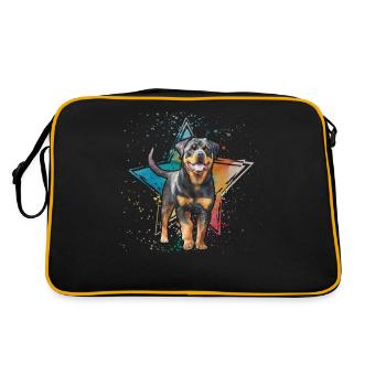Rottweiler Rétro - Sac Retro - noir/or - Dos