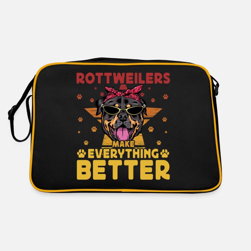 Les rottweilers améliorent tout Sac Retro