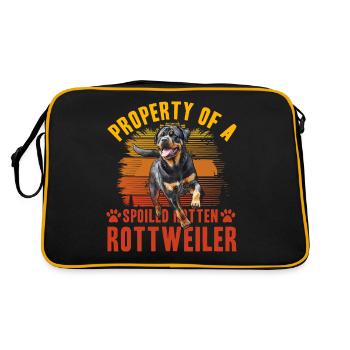 Property of a spoiled rotten Rottweiler - Retro Bag - black/gold - Back