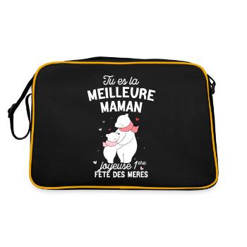 Body Bébé Meilleure Maman 1ère Fête Des Mères - Sac Retro - noir/or - Dos