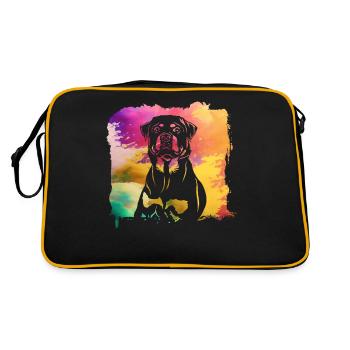 Rottweiler Rétro - Sac Retro - noir/or - Dos