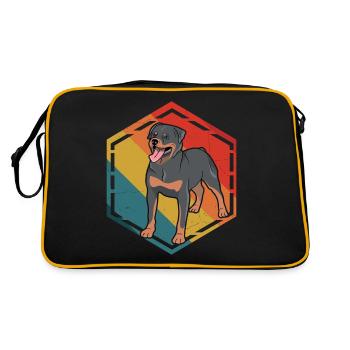 Rottweiler Rétro - Sac Retro - noir/or - Dos