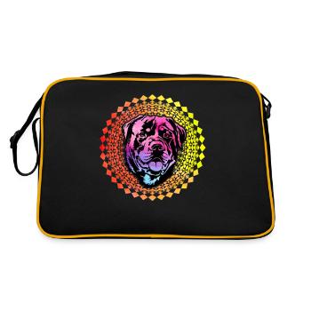 Rottweiler Rétro - Sac Retro - noir/or - Dos