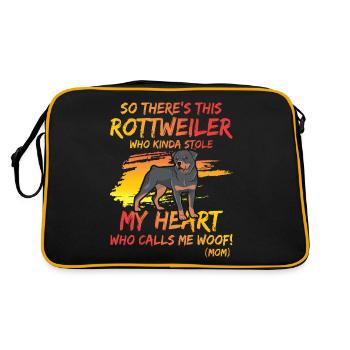 Maman Rottweiler - Sac Retro - noir/or - Dos