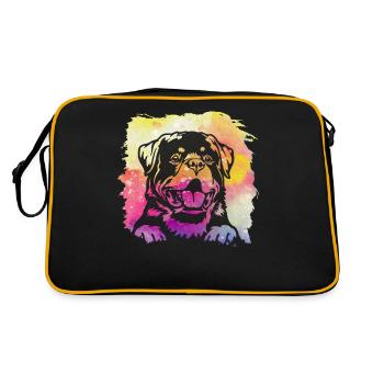 Rottweiler Rétro - Sac Retro - noir/or - Dos