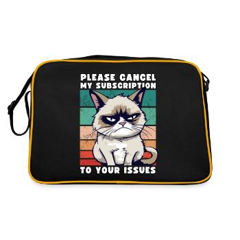 Grump Please Cancel My Subscription To Your Issues - Retro Bag - black/gold - Back