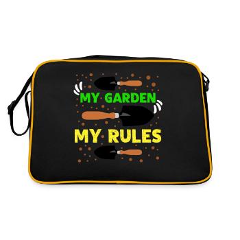 Règles de jardin jardiniers paysagistes agriculteurs - Sac Retro - noir/or - Dos