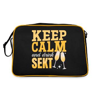 RESTEZ CALME et buvez Sekt - Mädelsabend Pegel - Sac Retro - noir/or - Dos