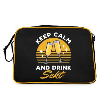 RESTEZ CALME et buvez Sekt - Mädelsabend Pegel - Sac Retro - noir/or - Dos