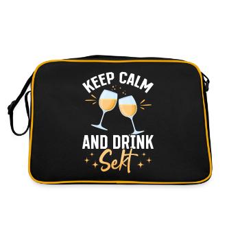 RESTEZ CALME et buvez Sekt - Mädelsabend Pegel - Sac Retro - noir/or - Dos