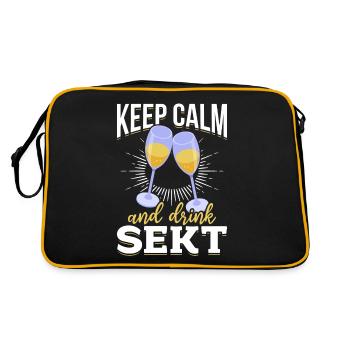 RESTEZ CALME et buvez Sekt - Mädelsabend Pegel - Sac Retro - noir/or - Dos