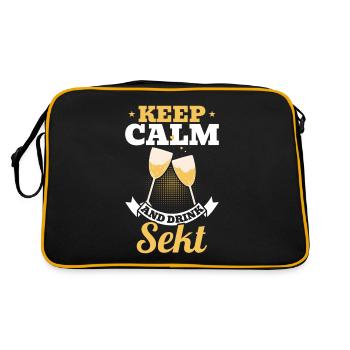 RESTEZ CALME et buvez Sekt - Mädelsabend Pegel - Sac Retro - noir/or - Dos