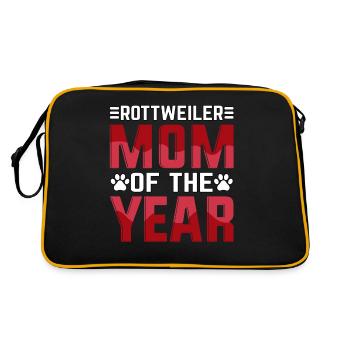 Maman de l’année Rottweiler - Sac Retro - noir/or - Dos