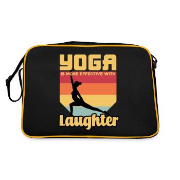 Yoga Is More Effective With Laughter - Retro Bag - black/gold - Back