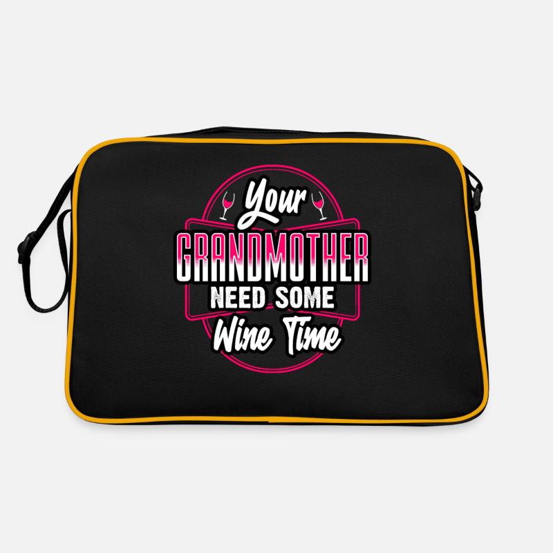 Your Godmother Needs Some Wine Time Retro Bag