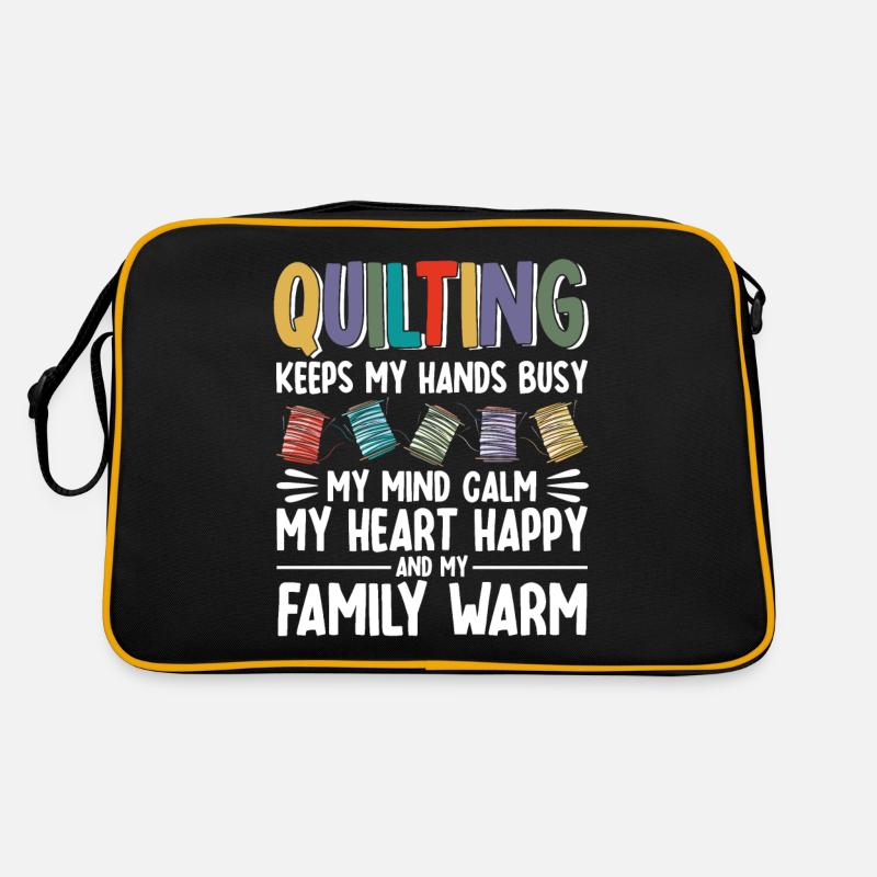 Quilten Geschenk Nähen Stricken Quilter Retro Tasche