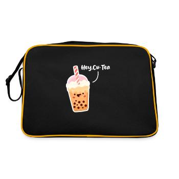 Bubble Tea - Retro Tasche - Schwarz/Gold - Hinten