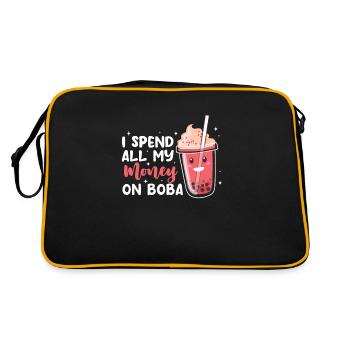 Bubble Tea - Retro Tasche - Schwarz/Gold - Hinten
