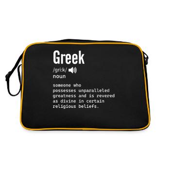 Griechische Definition Griechenland-Kostüm für - Retro Tasche - Schwarz/Gold - Hinten