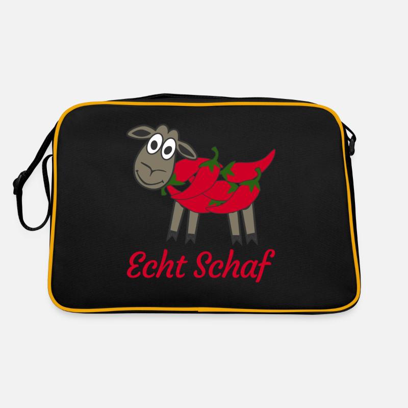 Schaf Schafe Chili scharfe Schäfchen Retro Tasche