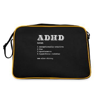 ADHD - Retro Bag - black/gold - Back