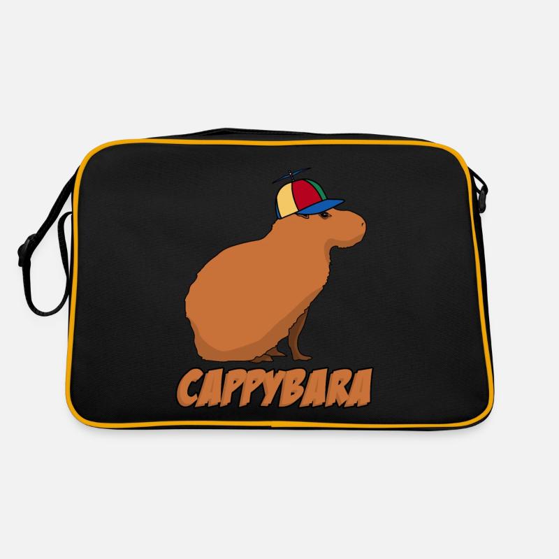 Capybara mit Cappy Capybaras Retro Tasche