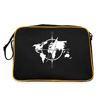 Carte du monde Boussole Cartes du monde - Sac Retro - noir/or - Dos