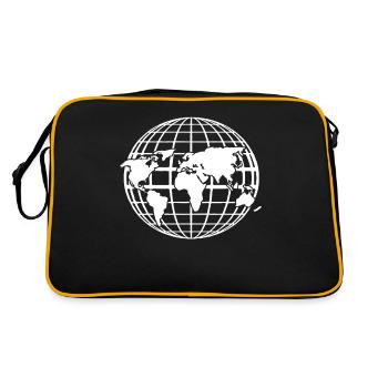 Cartes du monde Globe Tour du monde - Sac Retro - noir/or - Dos