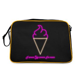 Crème glacée disant crème glacée sundae - Sac Retro - noir/or - Dos