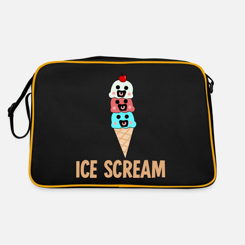 Eiscreme Eis Eisbecher Retro Tasche