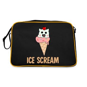 Screaming Ice - Retro Tasche - Schwarz/Gold - Hinten