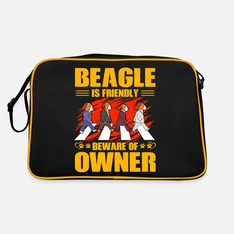 Beagle is friendly beware of owner Retro Bag