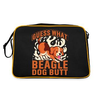 Guess what Beagle Dog Butt - Retro Bag - black/gold - Back