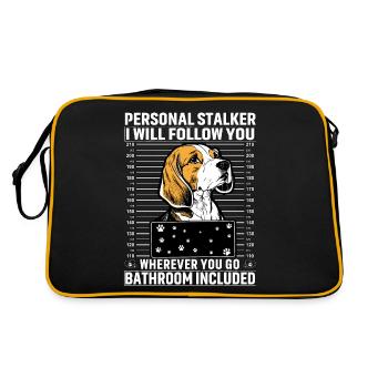 Beagle Personal Stalker - Retro Bag - black/gold - Back