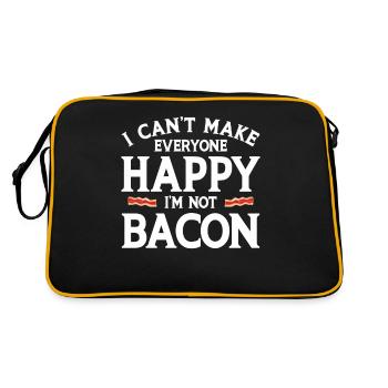 Bacon Gift Bacon Saying Food Bacon - Sac Retro - noir/or - Dos