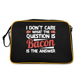 Bacon Gift Bacon Saying Food Bacon - Sac Retro - noir/or - Dos