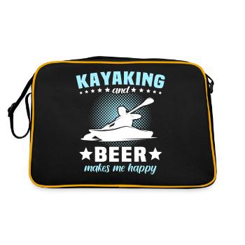 Kayaking Kayak - Retro Tasche - Schwarz/Gold - Hinten
