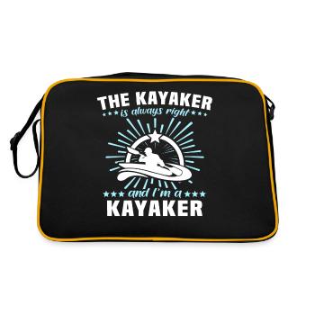 Kayaking Kayak - Retro Tasche - Schwarz/Gold - Hinten