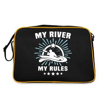 Kayaking Kayak - Retro Tasche - Schwarz/Gold - Hinten