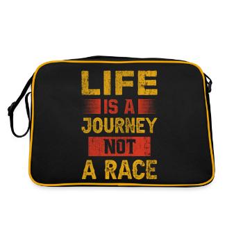 La vie est un voyage - attitude envers la vie - Sac Retro - noir/or - Dos