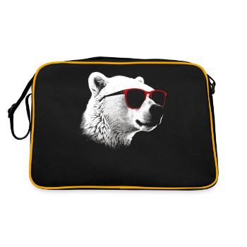 Eisbär Kühle Sonnenbrille - Retro Tasche - Schwarz/Gold - Hinten